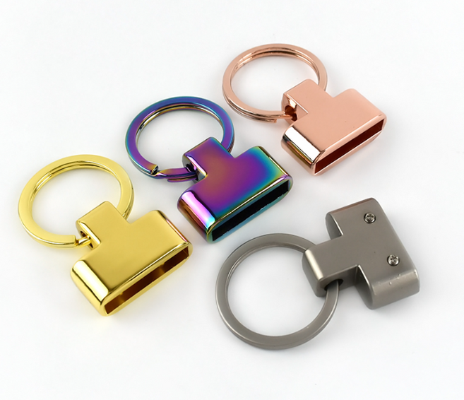 T형키링 H형키링 키홀더 가죽 공예 키링 열쇠 고리 부자재 DIY 만들기, 배송메시지에 색상 번호 기제, 1개, 9 - H Silver