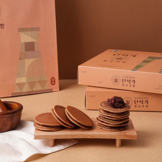 단석가 찰보리빵 20개입 국내산 찰보리 팥 100% 동물복지 유정란, 500g, 1개