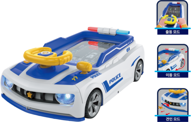 어드벤처 폴리스카 게임 화이트 경찰차 자동차 핸들운전놀이, 1개