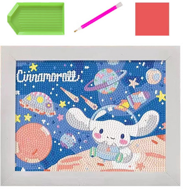 귀여운 캐릭터 보석십자수 액자, 102호, 1개