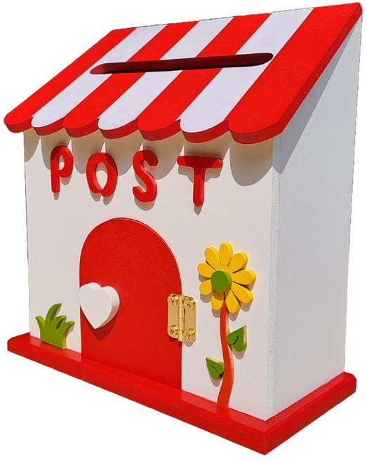 마프 P0990 프로방스 하트손잡이 우체통, P0990R레드 프로방스 하트손잡이우체통, 1개
