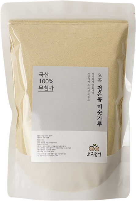 오곡형제 국산 오곡 검은콩미숫가루 500g 아침식사대용 선식 곡물쉐이크, 1개