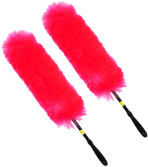 오필리아 먼지털이개(대) 더스터 먼지제거 정전지 먼지털이 차량용 총채, 레드, 2개