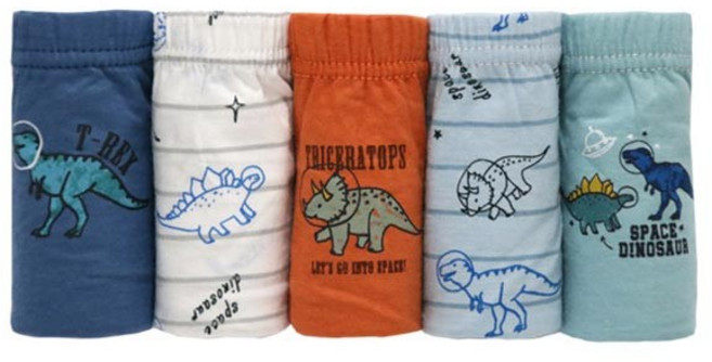 남아용 스페이스디노 삼각팬티 5p