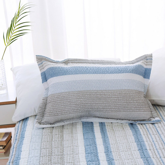 국산 브룩스 2장세트 여름 베개커버 시어서커 지퍼형 베개피 4060