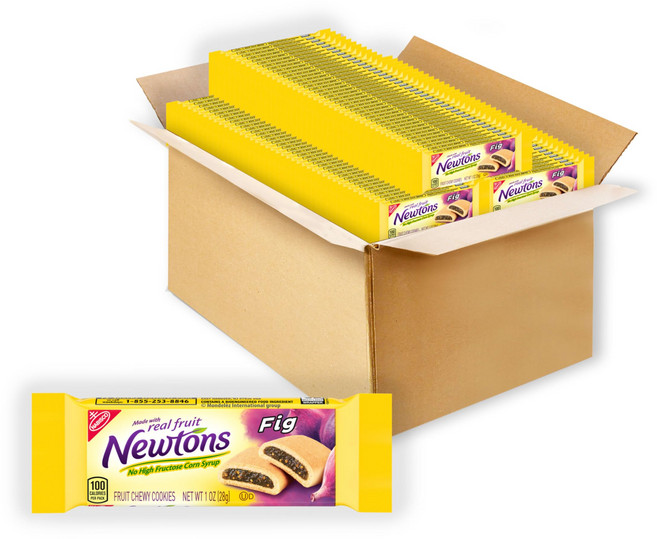 뉴턴스 무화과 쿠키 3.4kg (PDK_000000041 Newtons Soft & Fruit Chewy Fig Cookies (Fig Bars) 120 Snack Pack, 1개, 28g