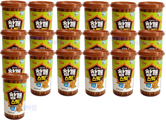 청우 참깨스틱 참깨과자, 19개, 85g