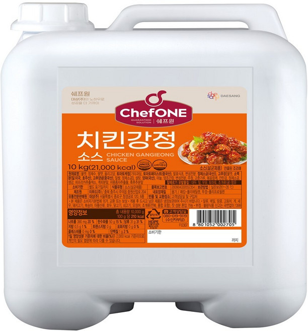 쉐프원 치킨강정 소스, 1개, 10kg