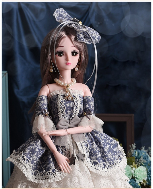[미미사몰] 고급스런 구체관절인형 여아동 생일 선물 60cm, 1) 다이 공주, 1개