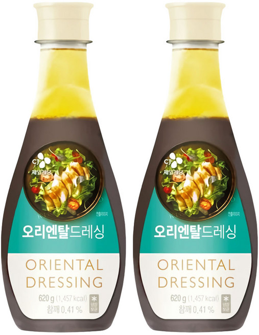 코스트코 CJ 오리엔탈드레싱 620g + 참깨 드레싱 570G [아이스박스] + 더메이런 손소독제, 2개