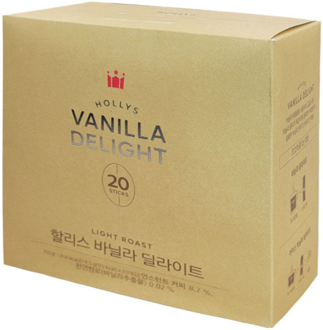 할리스 바닐라 딜라이트 커피믹스, 19.5g, 20개입, 1개