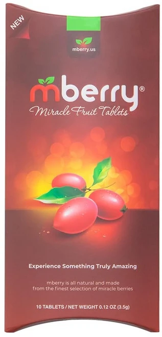 엠베리 미라클 베리 태블릿 미라클 과일 스낵 10개입 mberry Miracle Berry Tablets Miracle Fruit Snacks 10 Count .12, 10g, 1개 - 쿠팡