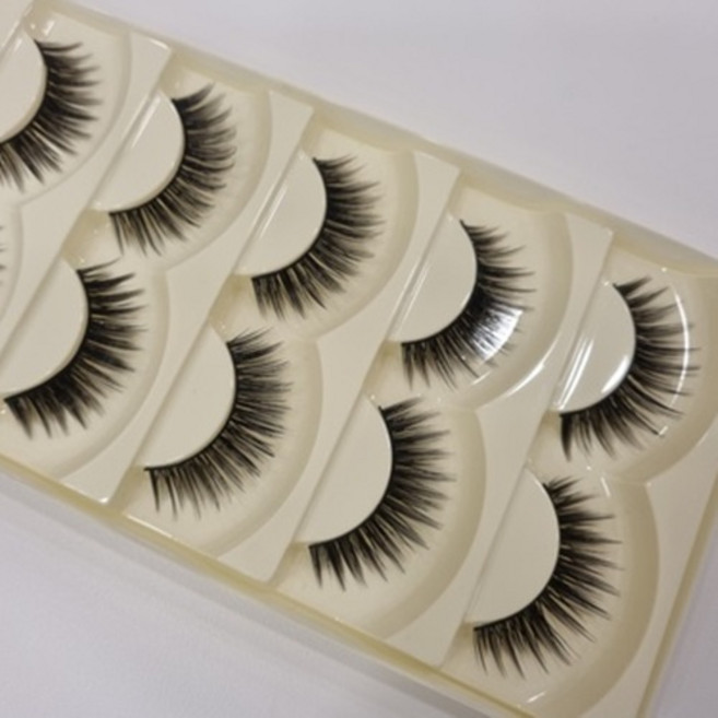 자연스럽고 진한 올블랙 공연용 무대용 인조속눈썹 5쌍 12mm(GM48), 1개, 속눈썹5쌍