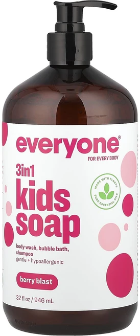 Everyone 3 in 1 어린이용 비누 베리 블라스트 946ml(32fl oz), Everyone3in1어린이용비누베리블라스트946ml3, 1개, 946ml - 쿠팡