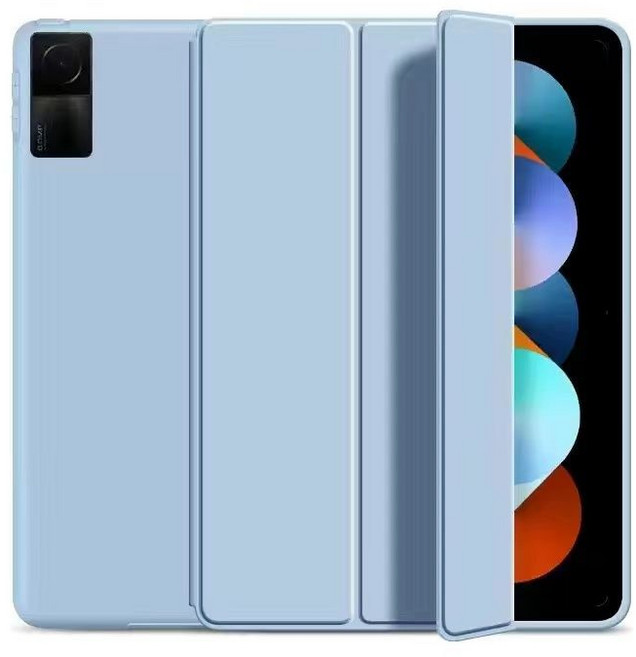 Funda 샤오미 MiPad 7 6 Pro 5 11 11.2 케이스 Redmi pad SE 11 10.6 8.7 12.1 자동 기상 및 수면 실리콘, 03 하늘색, 11 Redmi pad SE 8.7inch, 1개
