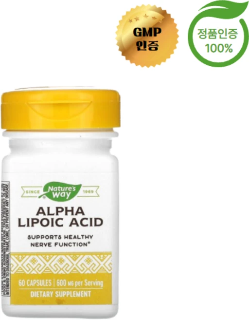 네이처스 웨이 알파리포산 600mg 60정, 1개 - 쿠팡