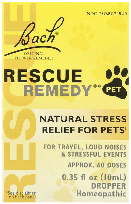 Bach 오리지널 플라워 레메디 Rescue Remedy 반려동물용 천연 스트레스 완화제 스포이트 무알코올 10ml(0.35 floz), Bach 오리지널 플라워 레메디..., 1개, 10ml - 쿠팡
