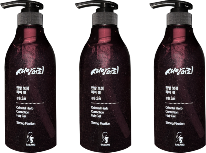 [2+1] 한방 헤어젤 강한 고정력 스타일링젤 윤기 고정 두피케어 세팅력, 3개, 500ml