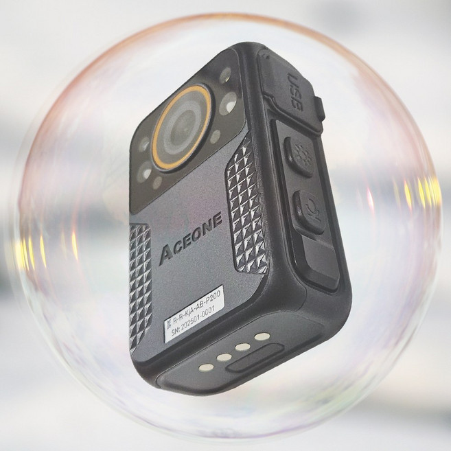 에이스원 AB-P200 바디캠 생활방수 10시간촬영 적외선 경찰 소방 현장 산업 카메라, AB-P200+TLC 128G 메모리 포함