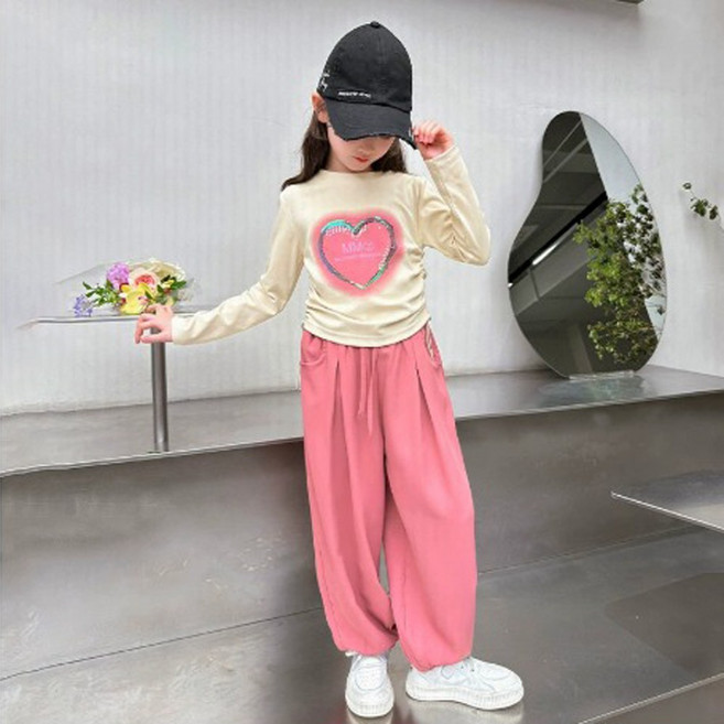 재한 초등학생 캐주얼 반팔 긴바지 상하복세트 [2685]