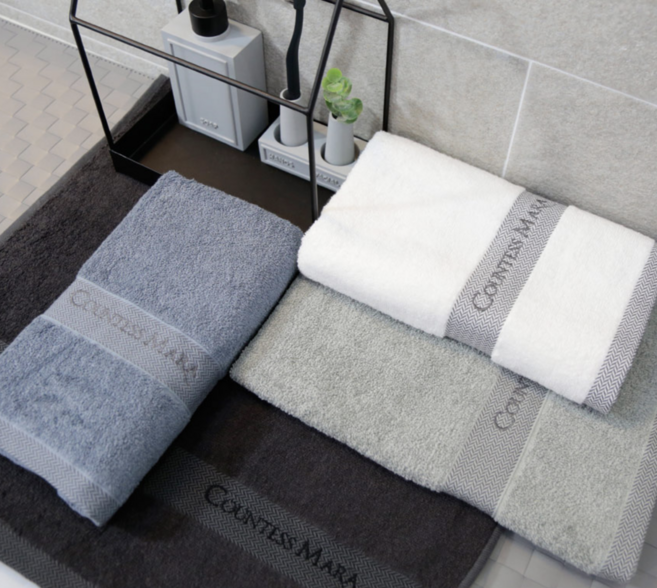 위드홈즈 부드럽고 두꺼운 호텔수건 60수 300g, 다크그레이, 10개