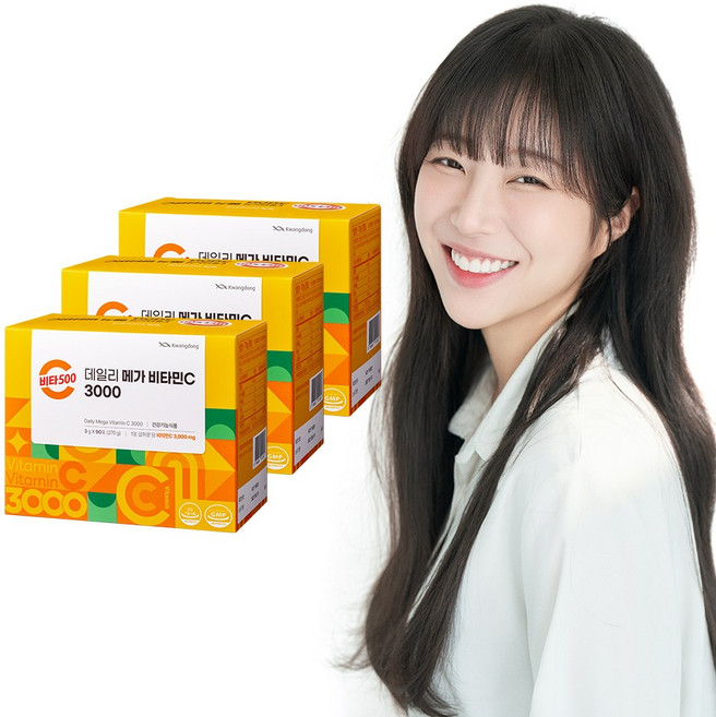 광동 비타500 데일리 메가 비타민C 3000 고함량 비타민c, 3개, 270g