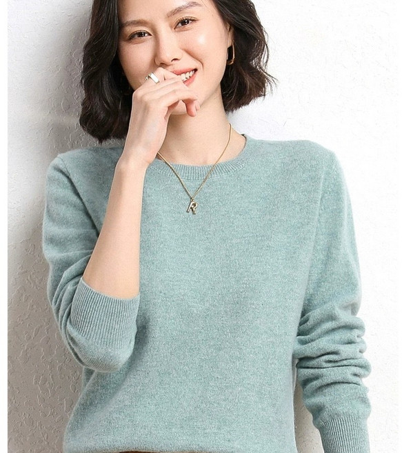 [오늘출발+2가지 넥라인] 여성니트티 여성캐시미어니트 반목폴라 라운드넥