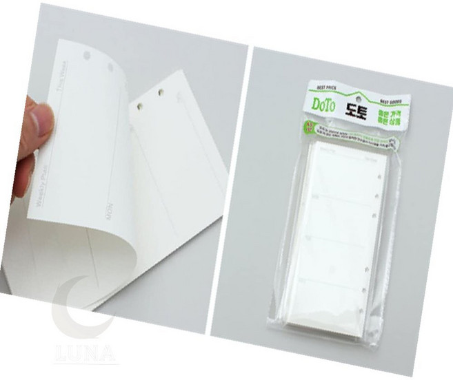 빅조이 6공 주간 다이어리 속지 A6 필기노트