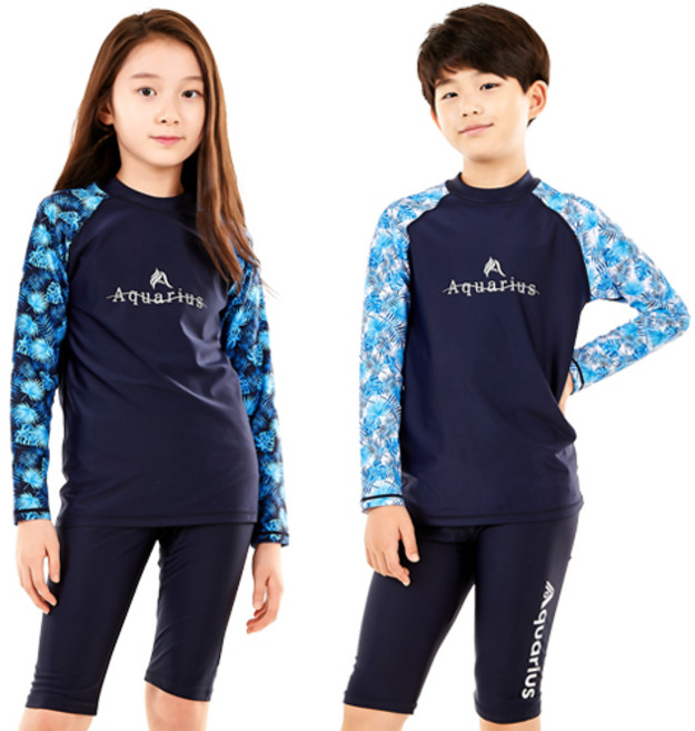 아쿠아리우스 아동 주니어 래쉬가드 상하 세트 AQP_001