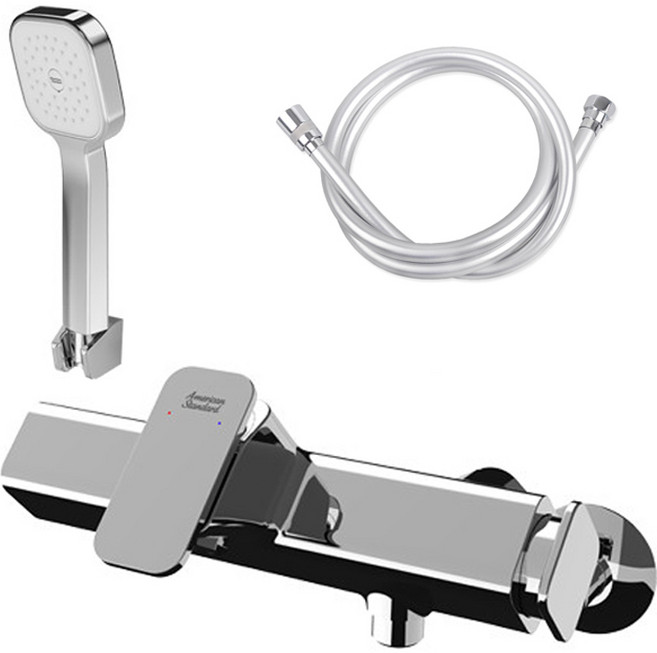 아메리칸스탠다드 리비어 샤워 욕조 수전 + PVC 샤워줄 2m 세트 FB2614, 1개