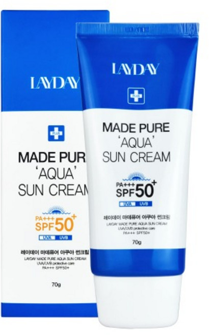 레이데이 마데퓨어 아쿠아 선크림 70g (1+1), 2개