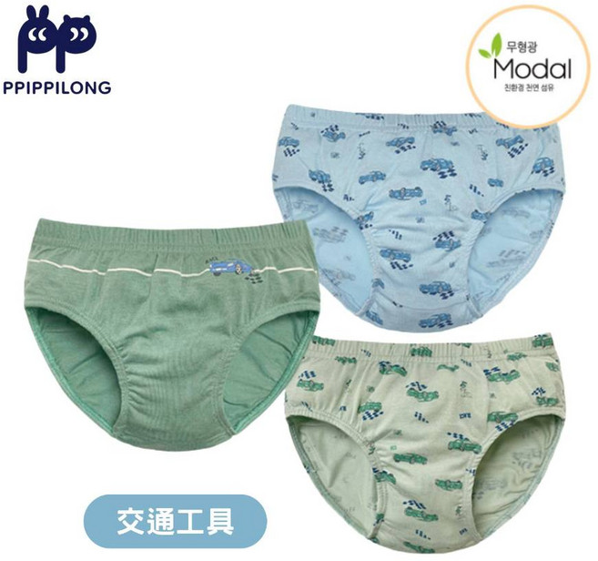 韓國Ppippilong 兒童三角褲 兒童內褲 三入組（盒裝）（男童款）