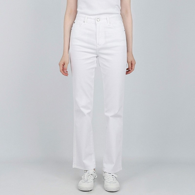 게스 여성 청바지 스트레이트 화이트 YP2D4050