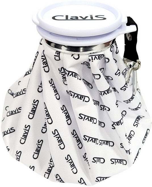 클라비스 골프 얼음 주머니 무릎 팔꿈치 냉온 찜질 아이스팩 찜질팩 아이싱 25cm 화이트, 1개