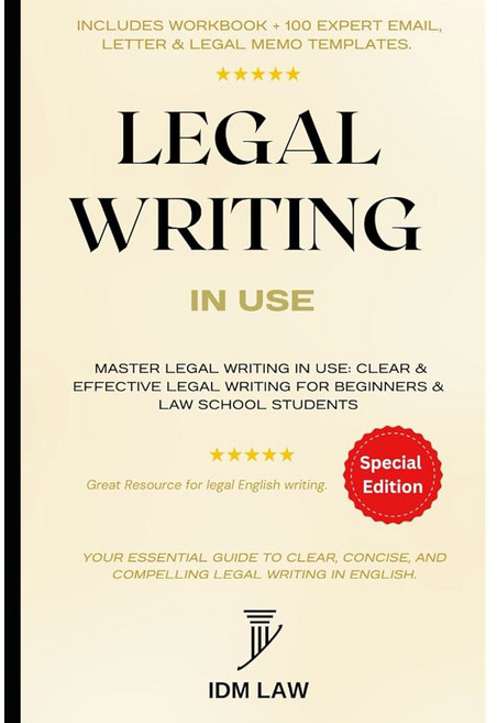 사용 중인 마스터 법률 글쓰기 워크북 100개의 전문가 이메일 편지 및 메모 템플릿 초보자를 위한 명확하고 효과적인 글쓰기 어휘 용어