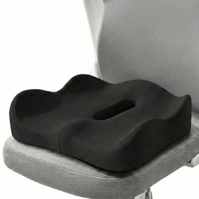 스너링 3D 메모리폼 자세교정 방석, 블랙