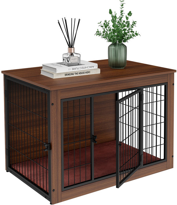 Homall 강아지/고양이의 집 애려동물 케이스 애견하우스, 우드, 1개