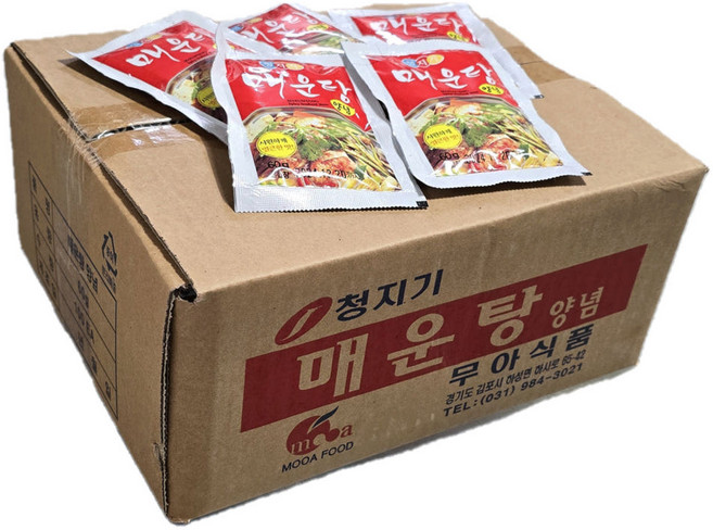 무아식품 매운탕 양념 매운탕 소스 일회용, 60g, 100개