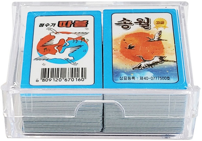 송월고급화투 블루 명절놀이 화투 고스톱 고도리 화투판 매트, 낱개 1개, 1개