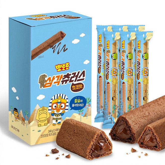 뽀로로 삼각츄러스 초코맛 20개입, 8개, 260g