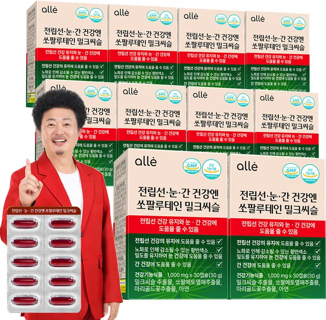 쏘팔메토 전립선 건강 눈 건강 간 밀크씨슬 루테인 소팔메토 소팔매토 남성 레드 알레 영양제, 10개, 30정 - 쿠팡