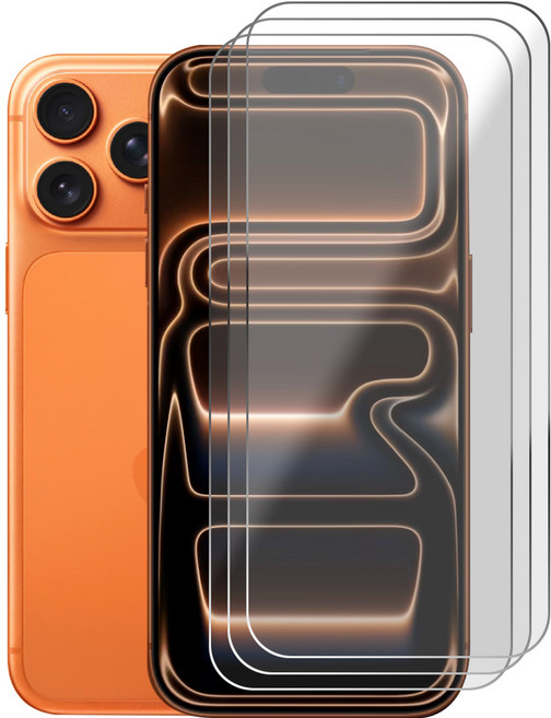 벌크온 아이폰 17 프로 프로맥스 에어 글래스 핏 강화유리 액정 보호 필름, 3개