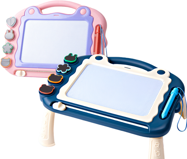 兒童磁性畫板 彩色寫字板 塗鴉板, 1個, 粉色(含桌腳), 粉色