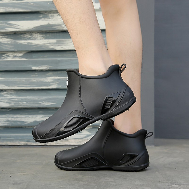 남성용 낚시 레인슈즈 숏컷 방수 워킹부츠