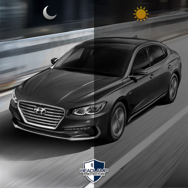 그랜저 IG 흑백 자외선 UV PPF 자동차 블랙 헤드라이트 보호 틴팅 필름
