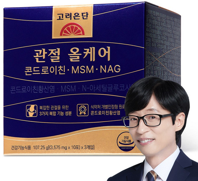 고려은단 관절 올케어 콘드로이친 MSM NAG [콘드로이친 1200mg] 30포, 107.25g, 1개