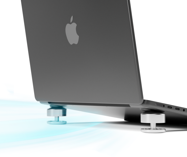 모노레오 초경량 휴대용 메탈 높이조절 노트북 거치대 MPN-142, 1개, 실버