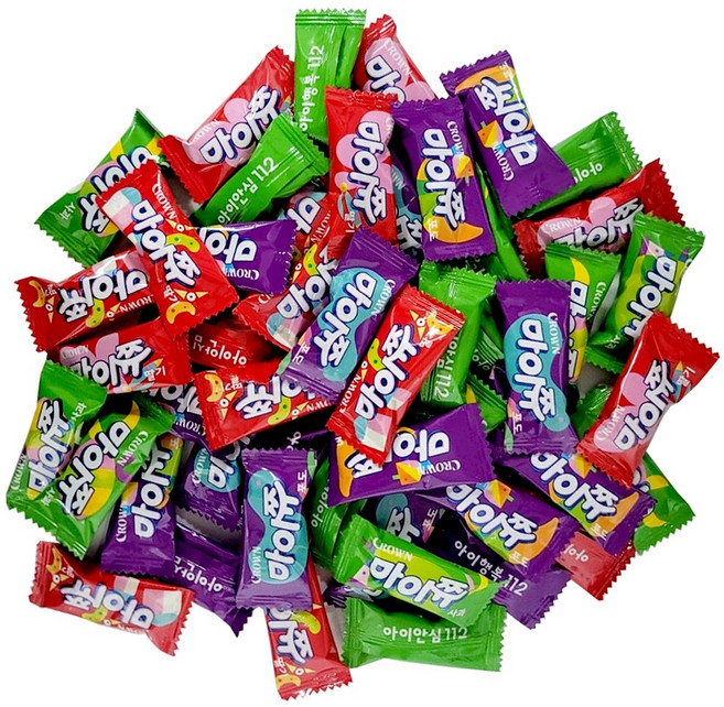 크라운 마이쮸 3종 940g (대략 220개) 포도 사과 딸기맛 마이쭈대용량