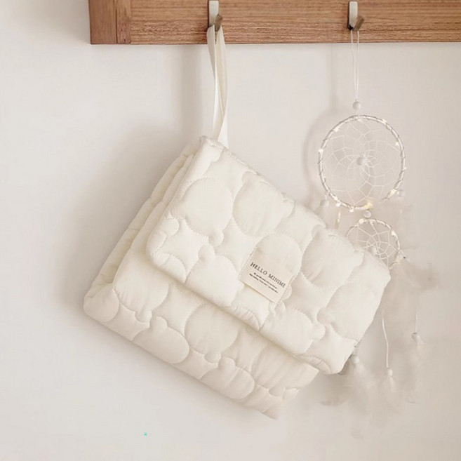 헬로미니미 휴대용 기저귀 패드 매트 파우치 하트누빔 1개