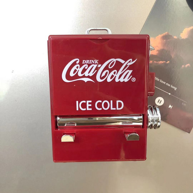 이쑤시개 코카콜라 이쑤시개통 디스펜서 요지 자동 보관함 개업선물 인테리어 귀여운 식당, 1개, 레드(자석X)